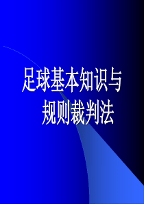 【PPT课件】足球课件――足球基本知识与规则裁判法