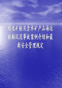 精矿沉船案例