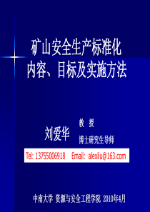 精简版——矿山安全标准化的内容、目标及实施方案[1]