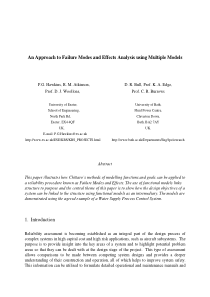 An Approach to Failure Modes and Effects Analysis 