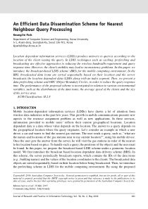 An Efficient Data Dissemination Scheme for Nearest