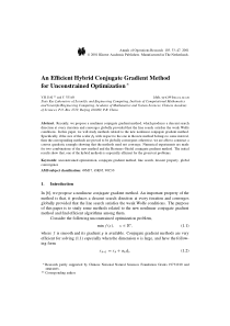 an efficient hybrid conjugate gradient method