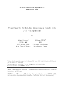 computing the medial axis transform in parallel wi