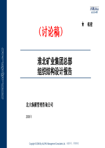 绝对经典--矿业集团总部组织结构设计报告-北大纵横