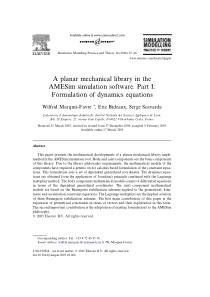 A planar mechanical library in the AMESim simulati