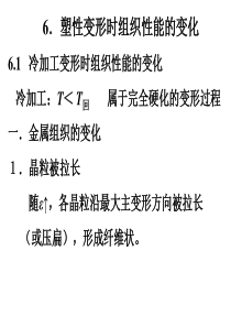 6.塑性变形时组织性能的变化