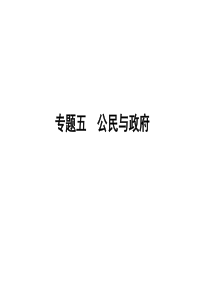 2015年高考政治生活二轮复习 专题五 公民与政府