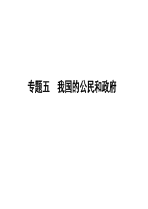 2015年高考政治生活二轮复习_专题五_公民与政府