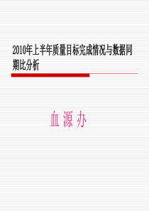 2010年上半年质量目标完成情况