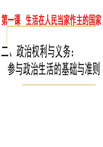 高一政治课件：1.2政治《政治权利与义务参与政治生活的基础和准则》课件(30张ppt)