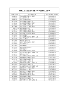 规模以上工业企业年耗能5000吨标煤以上名单