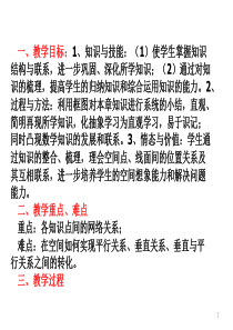 北师大版高中数学必修2第一章立体几何初步小结与复习(打印)