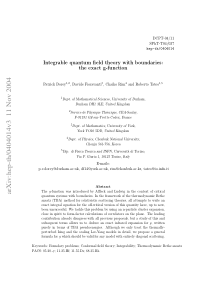 Integrable quantum field theory with boundaries th