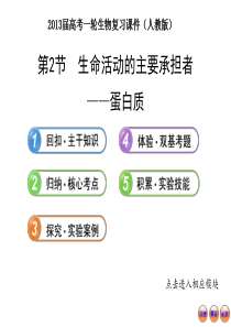2013届高考一轮生物复习课件：第2节 生命活动承担者__蛋白质(人教版)