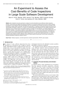 An experiment to assess the cost-benefits of code 