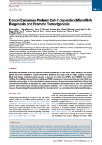 Cancer Exosomes Perform Cell-Independent MicroRNA 