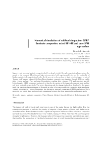 Numerical simulation of soft-body impact on GFRP