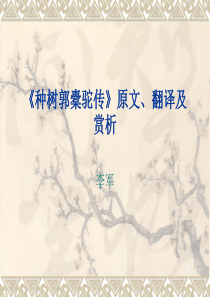 《种树郭橐驼传》原文翻译及赏析