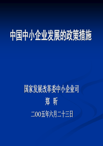 中国中小企业发展的政策措施