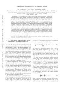 Towards the fundamentals of car following theory