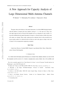 A new approach for capacity analysis of large dime