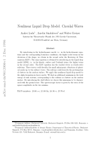 A New Nonlinear Liquid Drop Model. Clusters as Sol