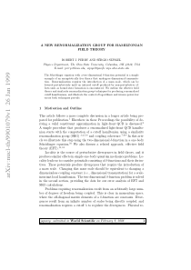 A New Renormalization Group for Hamiltonian Field 