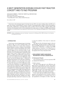 A NEXT GENERATION SODIUM-COOLED FAST REACTOR CONCE