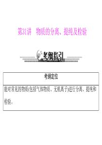 2013年高考化学一轮复习课件(人教版)：第五单元 第31讲 物质的分离、提纯及检验