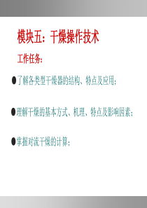 模块五干燥操作技术工作任务