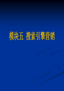 模块五搜索引擎营销