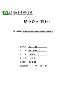 陕西省农村城镇化建设中的财政问题分析