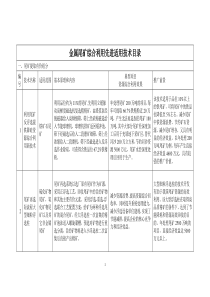 金属尾矿综合利用先进适用技术目录