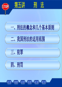 一、刑法的概念和几个基本原则二、我国刑法的适用范围三、犯.