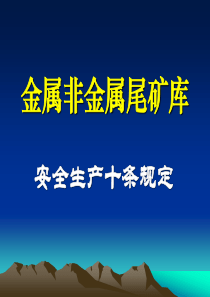 金属非金属尾矿库十条规定宣传PPT