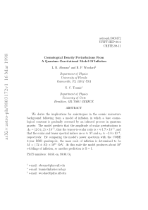 Cosmological Density Perturbations From A Quantum 