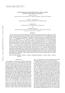 A Revised Model for the Formation of Disk Galaxies