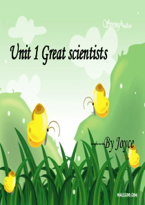 新人教版必修五Unit1 Reading Great Scientists课件