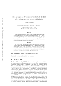 The Lie algebra structure on the first Hochschild 