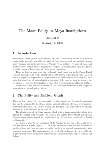 The Maan Polity in Maya Inscriptions