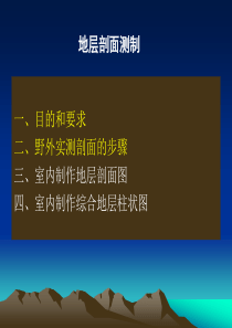 52地层实测剖面的选择及测制