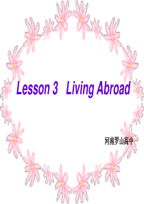 英语：Unit12 Lesson 3 Living Abroad课件(北师大版必修模块4)