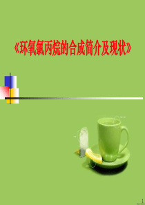 环氧氯丙烷的合成简介