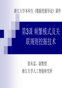 频繁模式及关联规则挖掘技术