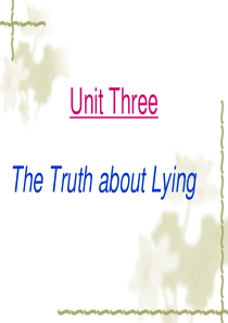 The truth about Lying