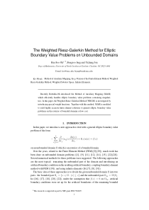 The Weighted RieszGalerkin Method for Elliptic Bou