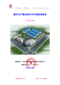 铑矿生产建设项目可行性研究报告