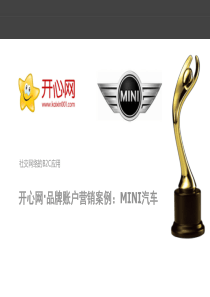 开心网2010_MINI汽车品牌账户案例