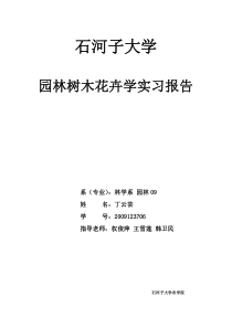 树木花卉学实习报告