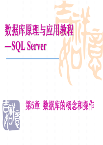 第5章数据库的概念和操作